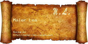 Maler Lea névjegykártya